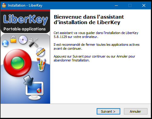 Assistant d'installation Liberkey